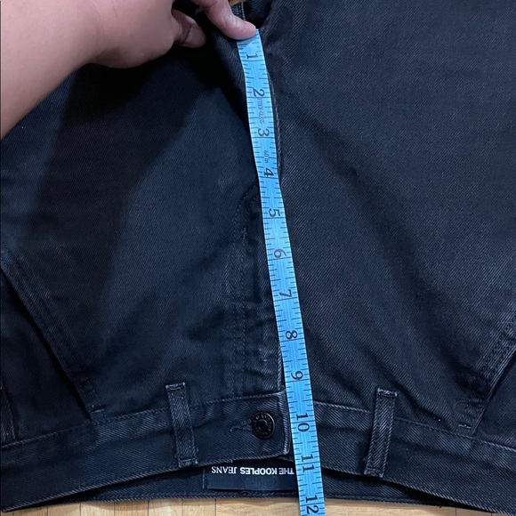 The Kooples Paris Kristy Wide leg cotton Black Denim Jeans made in Turkey As is - Picture 14 of 16
